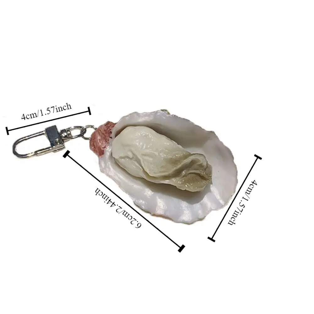 Creative Simulation Food Key Chain Fashion Cute Oyster Scallop Model Key Ring Clam Scallop Model Pendant Interest