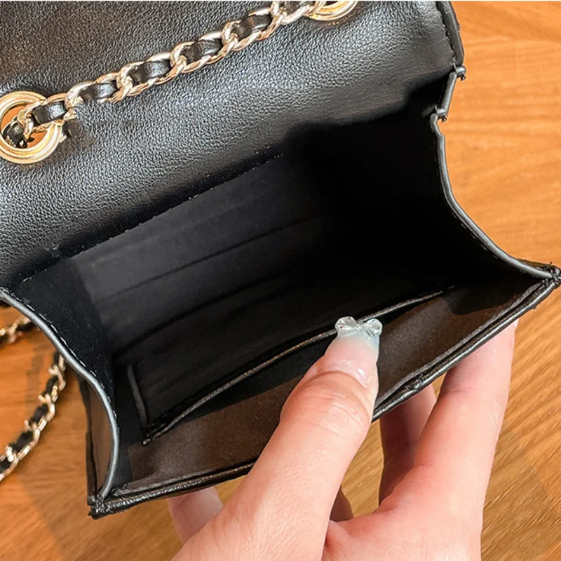 VOLASSS Cowhide Versatile Mobile Bag Women New Fashion Genuine Leather Chain Shoulder Bags Designer Mini Crossbody Bags Female