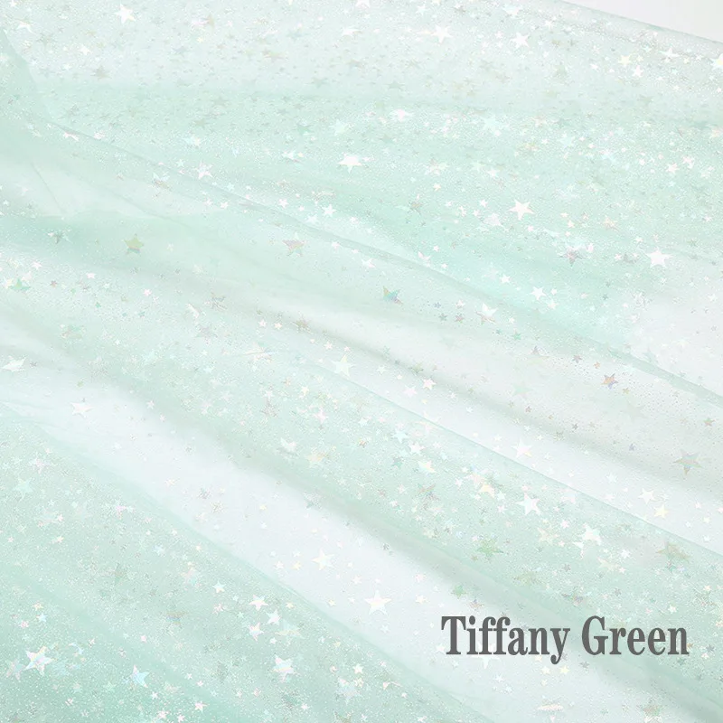 150*100 سنتيمتر البريق ستار تول النسيج DIY بها بنفسك اليدوية الشاش شبكة بوليستر تول الزفاف عيد الميلاد حفلة عيد ميلاد ملابس دمى #6