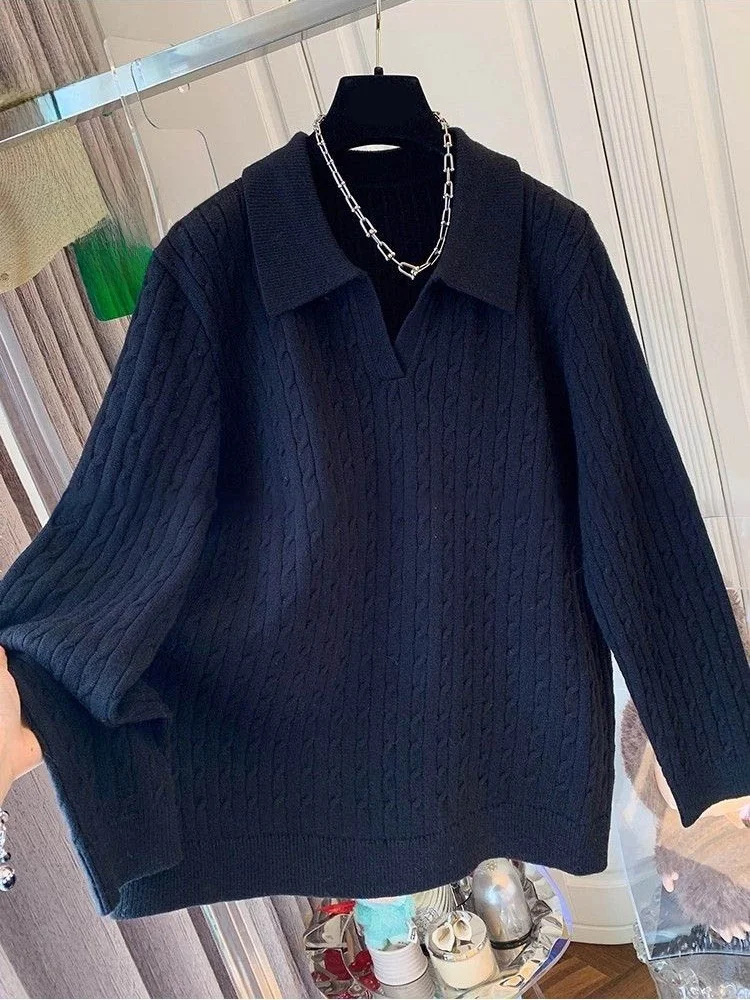 Maglione lavorato a maglia retrò casual uomo donna primavera autunno versatile maglieria ampia comoda media morbida lunga Sve