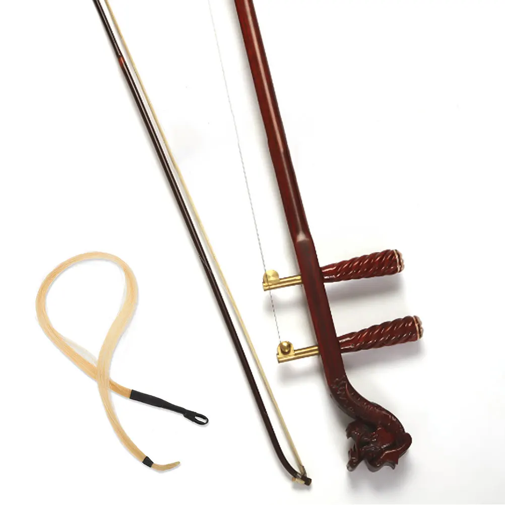 

2Sets Erhu Hair Natural White Replacement Durable Elastic Parts for Erhu Bowstrings Sturdy Musical Instrument