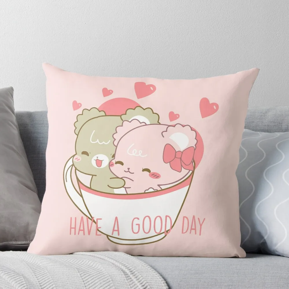 

Sugar Cubs, Have a Good Day Throw Pillow luxury home accessories Luxury Cushion Cover