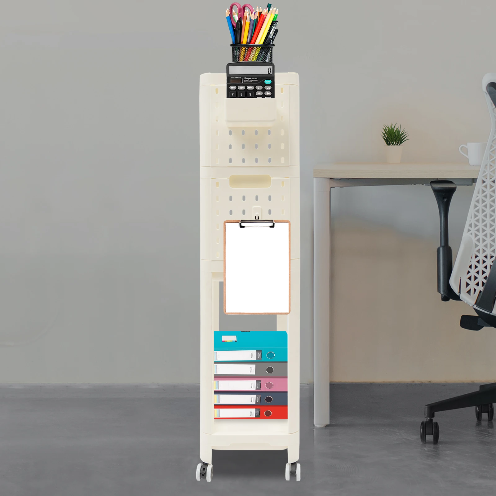 3 Tiers Trolley  Rolling Utility Cart Mobile Living Room Bookshelf with Wheels Bathroom Narrow Slit Movable Storage Organizer