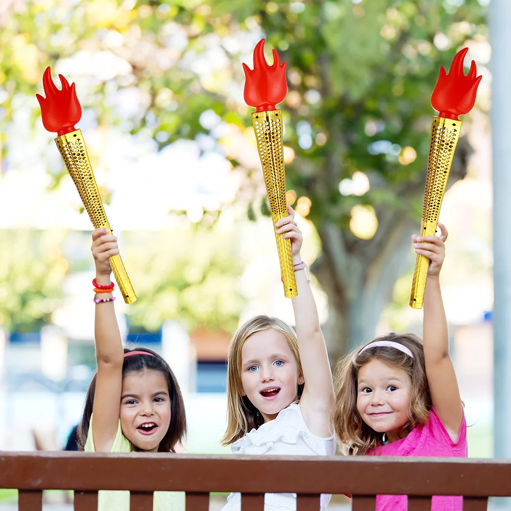

4 Pcs Torch Toys Props Outdoor for Kids Long Decorations Artificial Torches Fun Abs Party