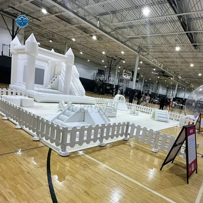 Commercial Large Luxury White Indoor Play Equipment Montessori Soft Play Gym For Kids Softplay Playground 16ft 500kg