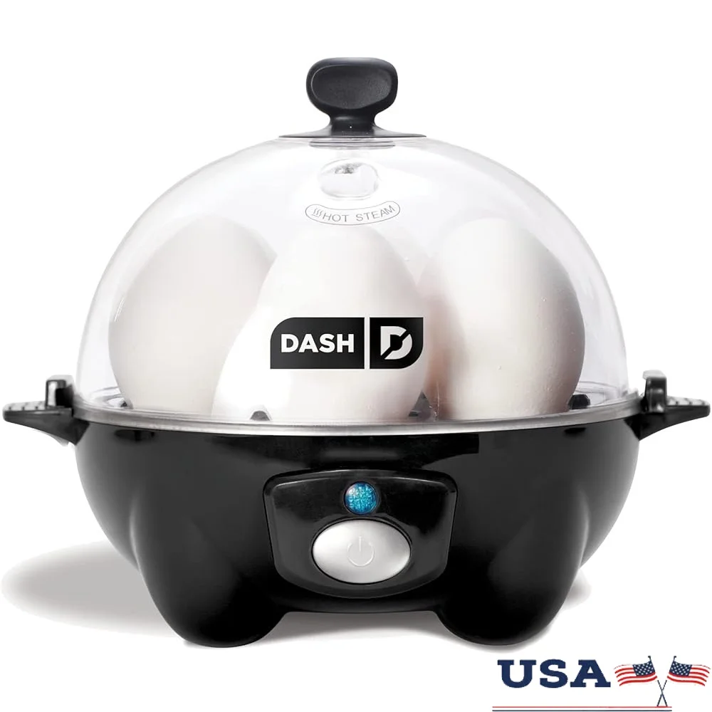 طباخ البيض الكهربائي بسعة 6 بيض، عجة مسلوقة ومسلوقة، إيقاف تلقائي للعائلات المثالية، جداول مشغولة