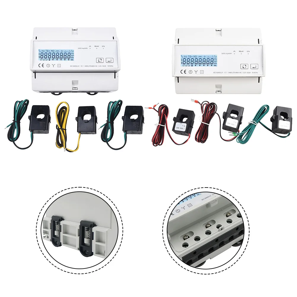 Tuyas WiFi ZigBees Three Phase Two-way Bidirectional Energy KWh Meter Monitor Wattmeter Support Modbuss RTU