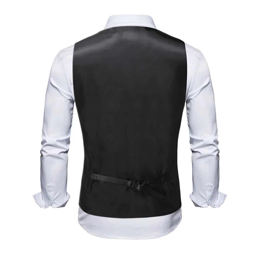 Mens Vest Mens Tops Daily Holiday Tank Top 3Pcs/set V Neck 70%Polyester+30%Cotton Waistcoat Wedding Button Down