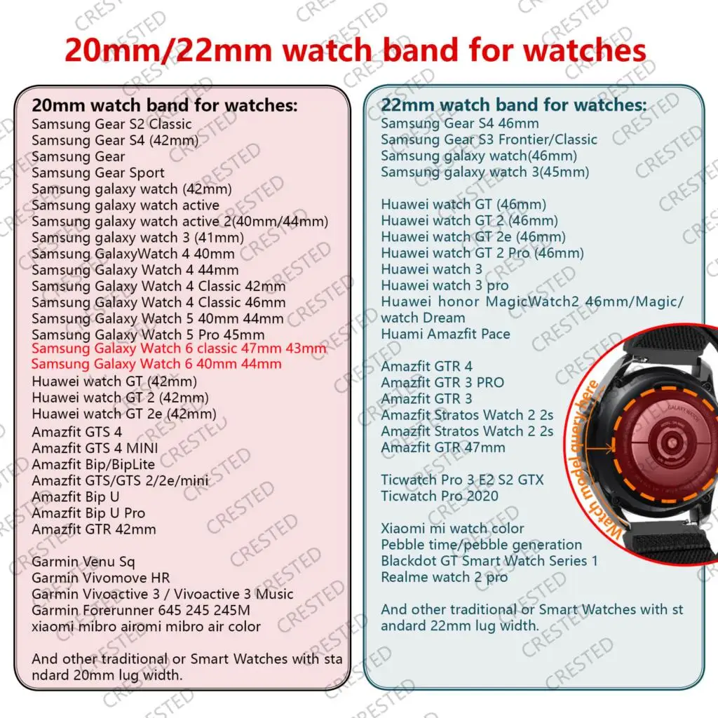 20mm 22mm watch strap for Samsung Galaxy watch Series for Huawei watch GT Series for Amazfit GTS GTR Series band Accessories image 2