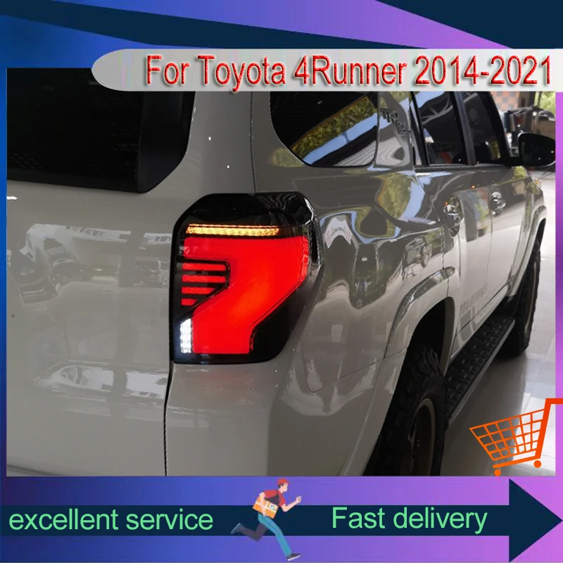 

Пара задних фонарей для Toyota 4Runner 2014-2021, обновленный светодиодный DRL, задний фонарь, инструменты для транспортных средств, автомобильные аксессуары