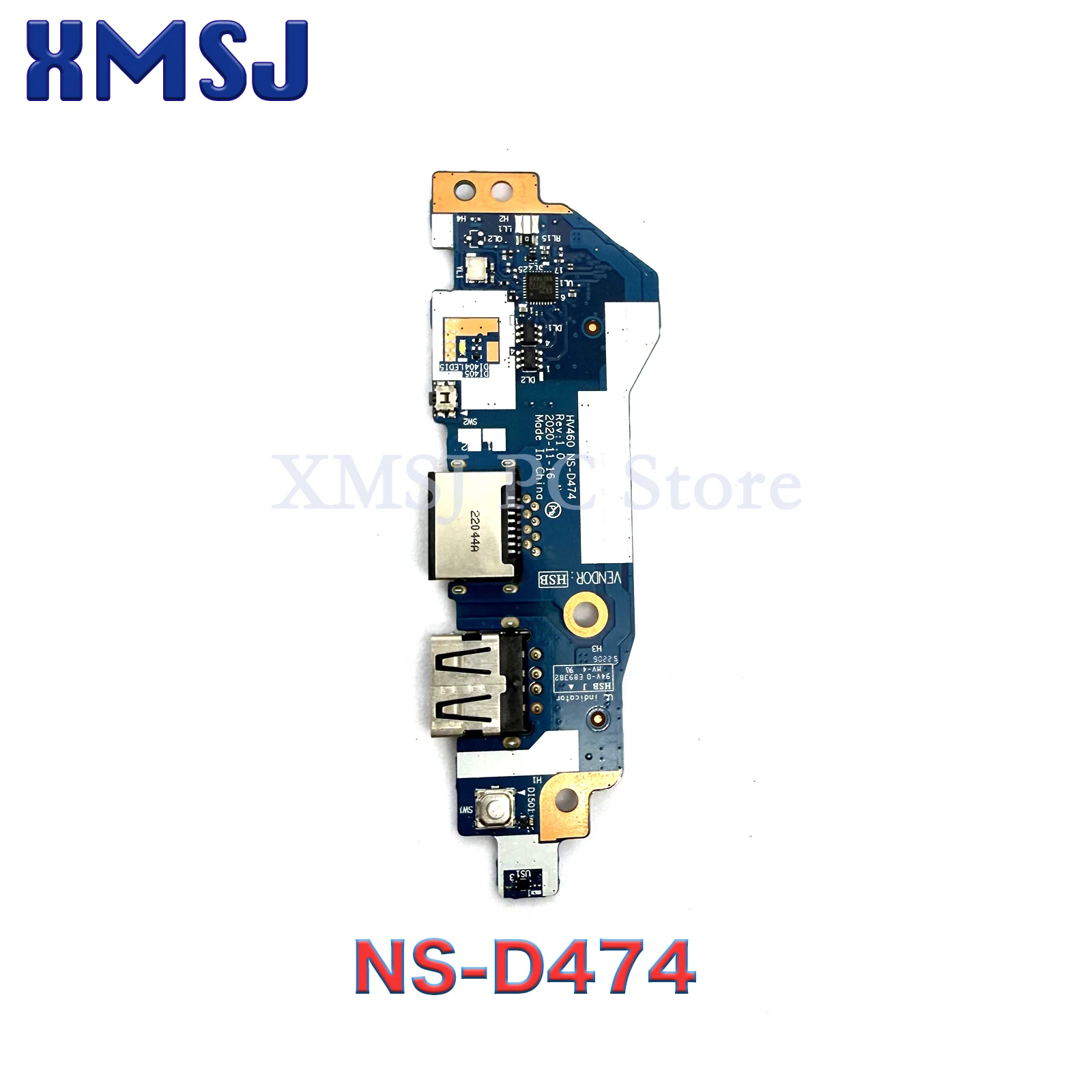 

Genuine FOR Lenovo V14 G2 USB WLAN ETHERNET POWER BUTTON BOARD HV460 NS-D474