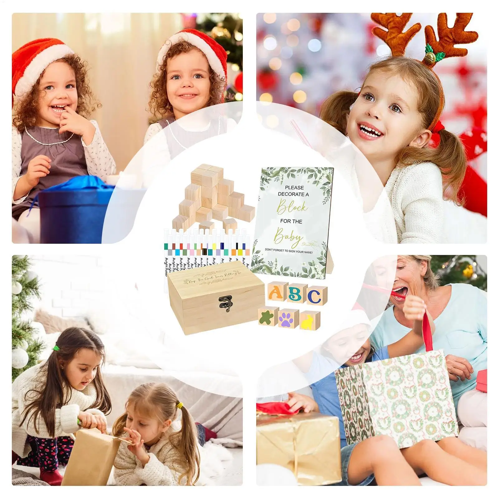 Blocos de chá de bebê e desafio de desenho de sinal com 24 marcadores decorar blocos atividade de chá de bebê para festa de revelação de gênero