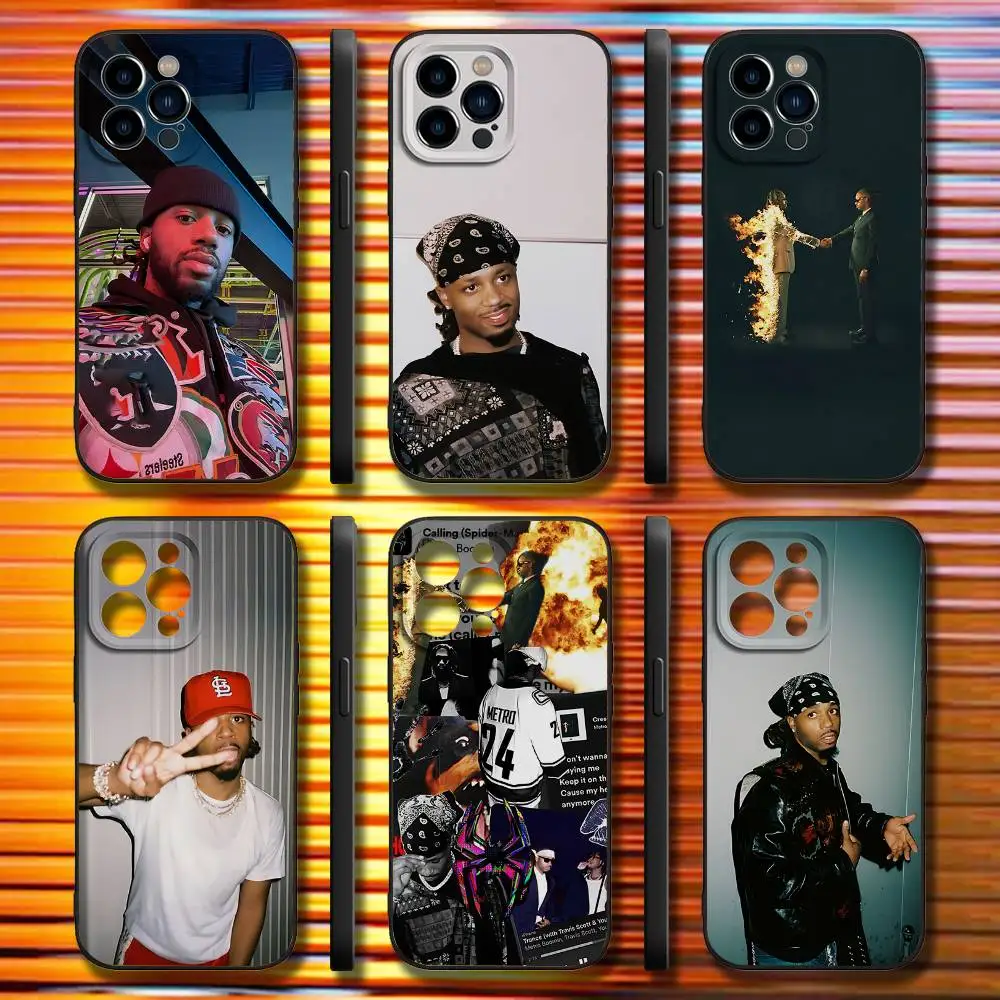 

M-Metro B-Boomin Phone Case For iPhone 16,15,14,13,12,11,Pro,Max,Plus,X,XS,SE4,E,Mini,Soft Black Case
