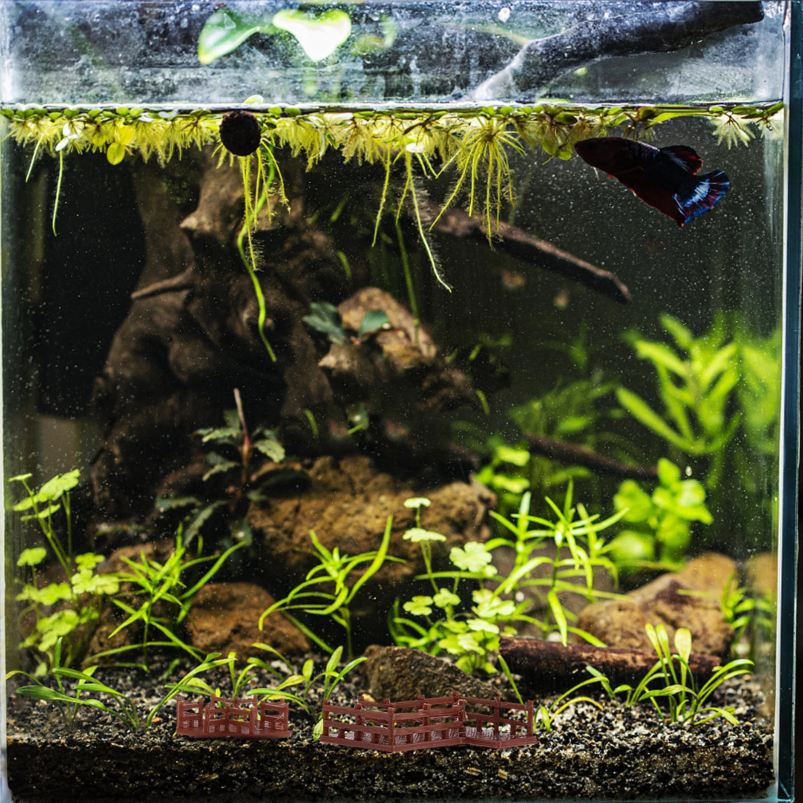 

5Pcs Micro Landscape Staircase Plank Road Mini Chinese Pagoda Statue Aquarium Terrarium Fish Tank Accessories Decorative Pieces