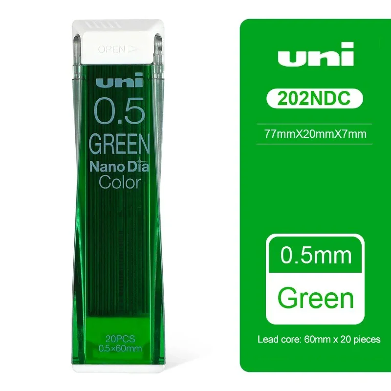 Japan Uni Nano Dia Kleur 202NDC gekleurde Vulpotlood leads vullingen 0.5mm schrijfbenodigdheden Stationaire Mix Cores Schilderen kunst