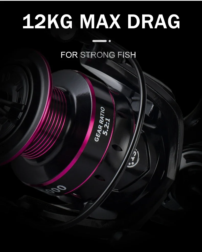 Professioneller Ultraleichter Metall/EVA Links-/Rechtshand-Austauschbarer Angelrollen-Griff 5.2:1 Hohe 26LB Max. Bremskraft für Casting- und Spinnrollen – Detail 5