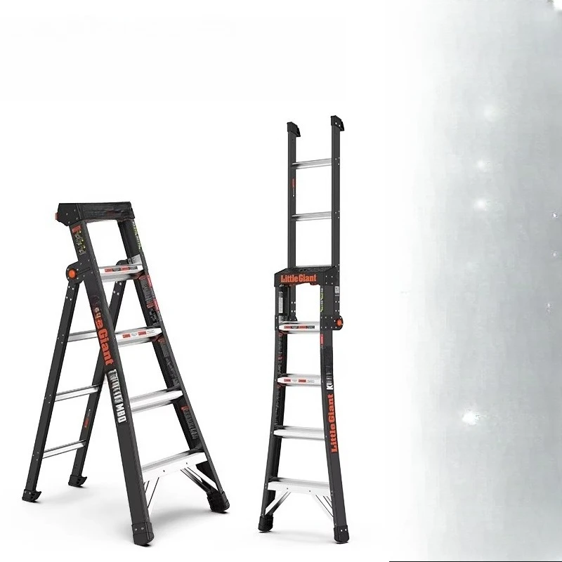 Multifunctional folding FRP insulated herringbone straight dual-purpose engineering household ladder