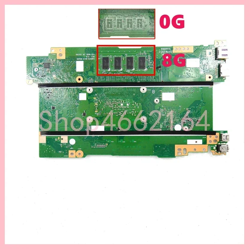 X409FB Laptop Motherboard For ASUS X409FA X509FA A409F F409F F509F A509F X409FB X509FB X409FJ X409FL X509FL X509FJ Mainboard