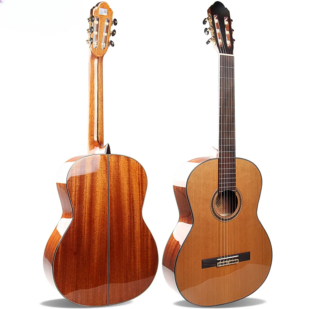 

Custom Handcrafted High Grade Wood Guitarra All Solid 4/4 39 Inch Cedar Top Mahogany Rosewood Classical Guitar