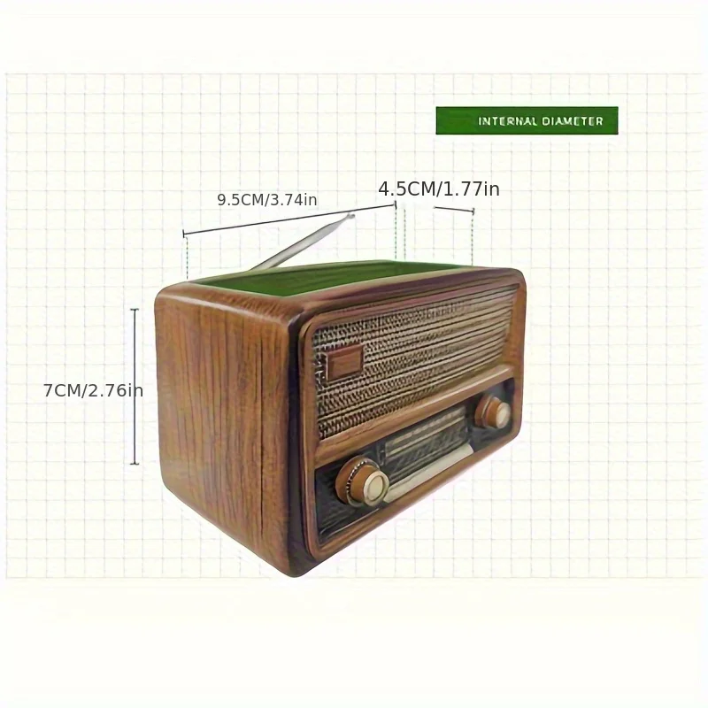 1، وعاء زهور بتصميم راديو قديم، وعاء زخرفي فني من الراتنج القديم