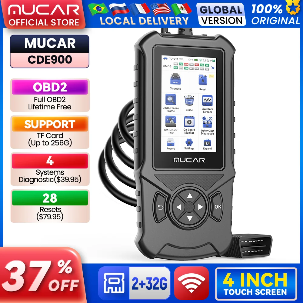 مُحَرِّر أكواد OBD2 MUCAR CDE900: تقييم شامل لجهاز قراءة أكواد السيارة