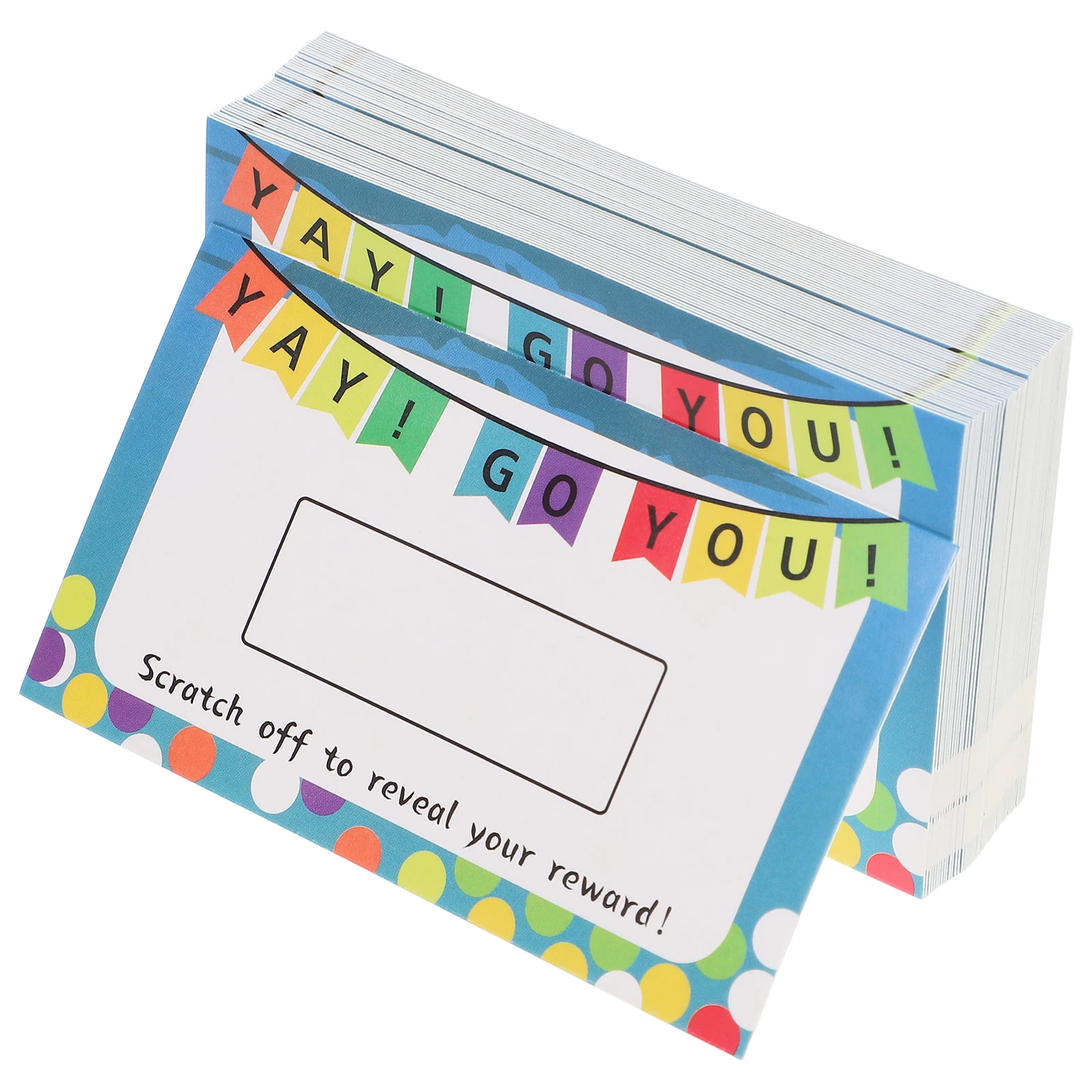 

100 Pcs Scratch Cards Reward Chart Kids Christmas Tickets Blank Paper Punch Activities Classroom Motivation