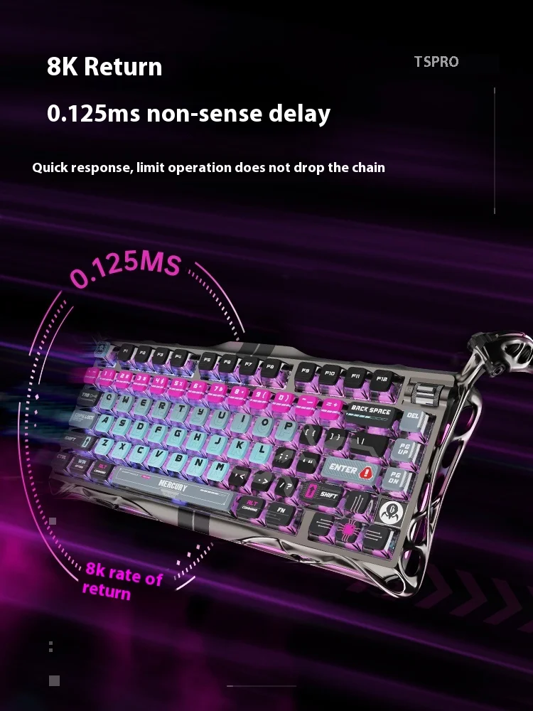 新しい GravaStar タイル 75 プロ磁気軸キーボード E スポーツゲームカスタマイズ有線シングルモードアルミ Tuotuo キーボードギフト