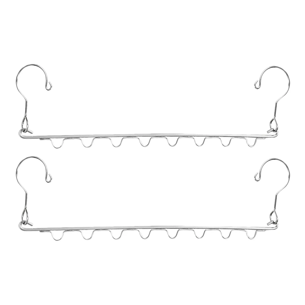 

2 Pcs Eight Hole Clothes Rack Hanger Organizer Hangers Tidy Storage Drying