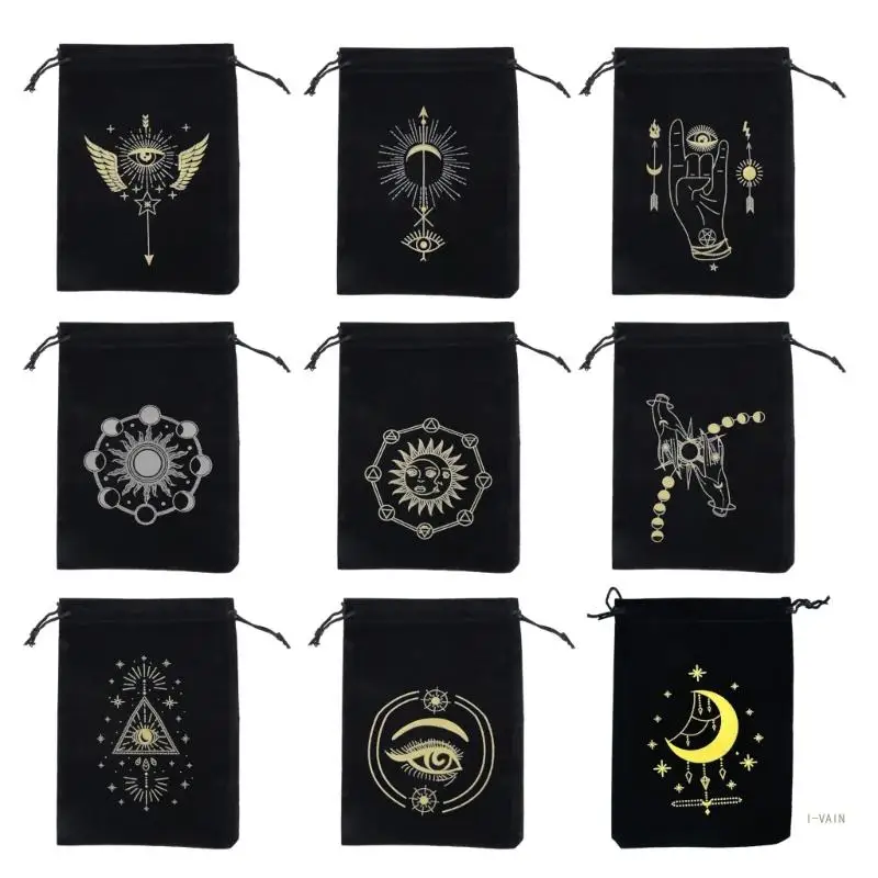 M5TC Tarot Storage Bag Drawstring Package Witch Divination Crystal Packing Pouches