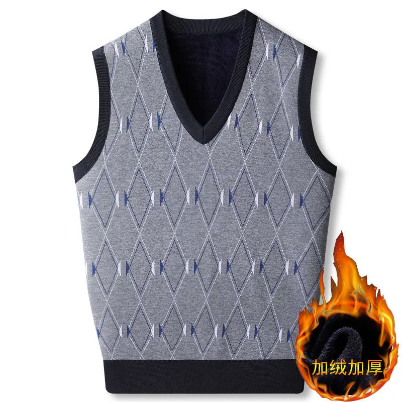 

2023 High Quality New Autumn Winter Fashion Brand Knit Sleeveless Vest Pullover Male Casual Sweaters Designer Woolen Clothes Q31