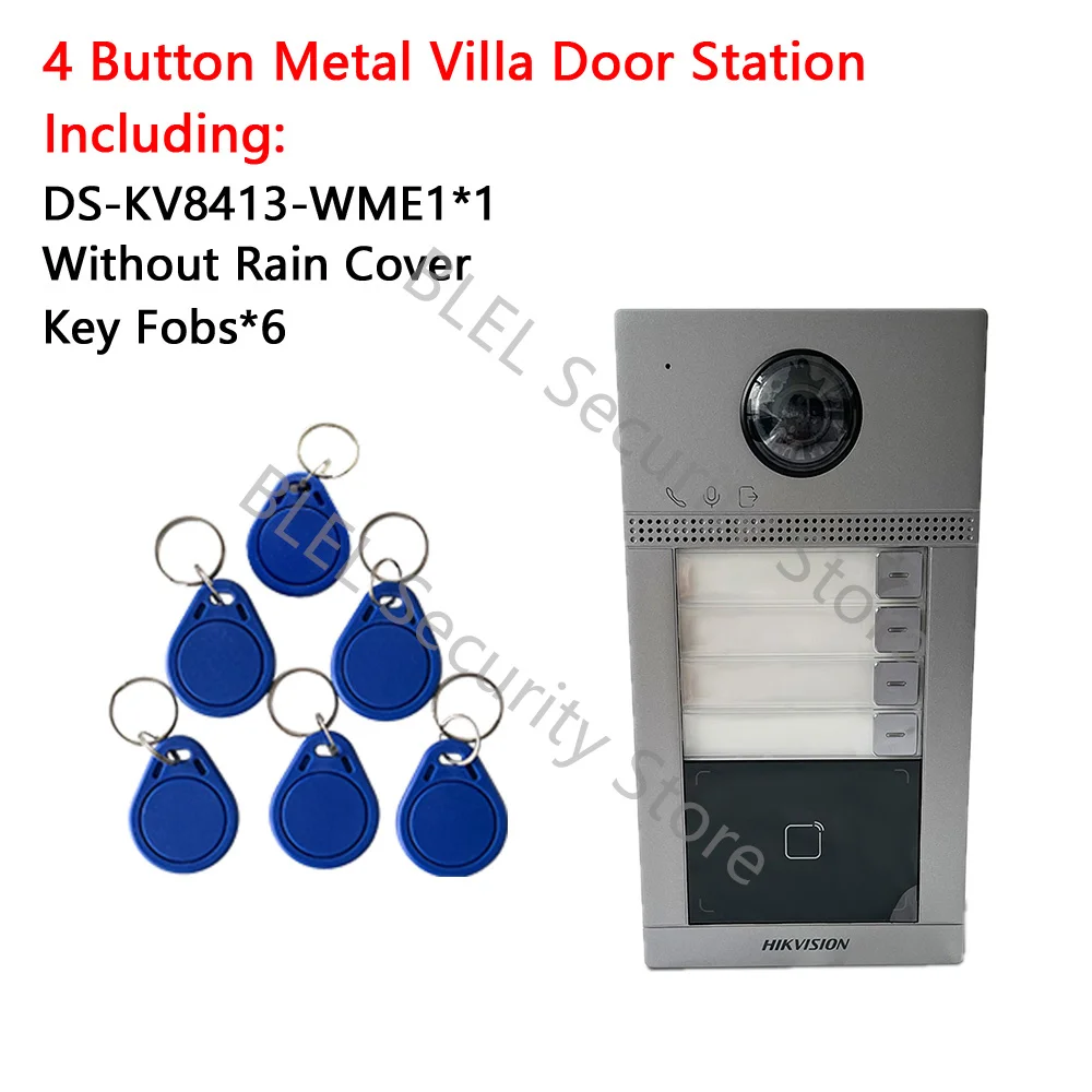 HIKVISION IP-video-intercom deurstation DS-KV8113-WME1(C) Surfarce Inbouwsteun PoE DS-KV8213-WME1(C) DS-KV8413-WME1 C