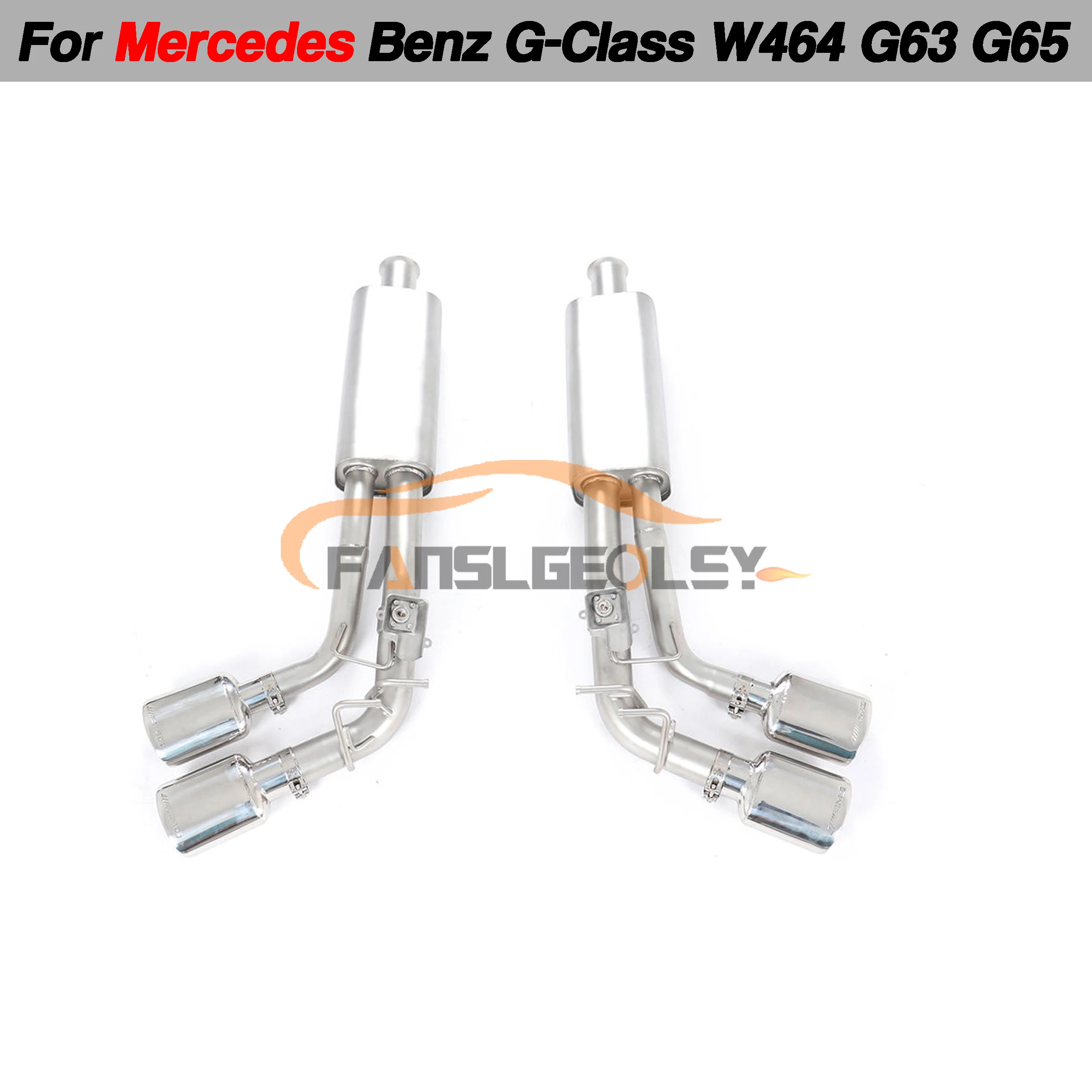 For Mercedes-Benz W464 G63 G65 G500 G550 Steel Catback Performance Exhaust System OEM Valve Muffler Tuning exhaust assembly