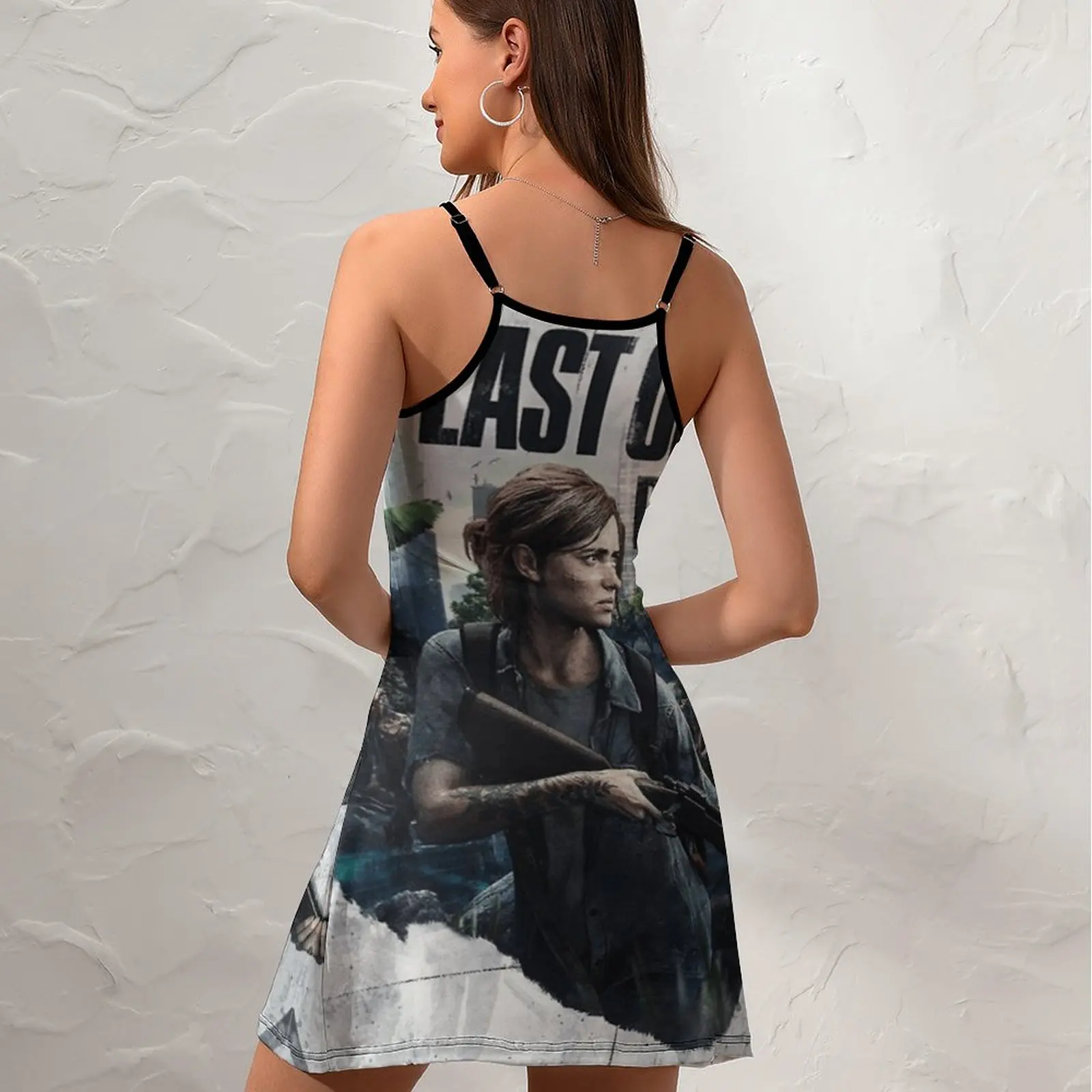 The Last Of Us Part II Ellie  Women's Sling Dress Graphic Strappy Dress Vintage Sexy  Woman's Gown Cocktails