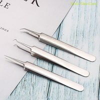 Needle Tweezers Blackhead Pimples Removal Pointed Bend Head Face Care Tools