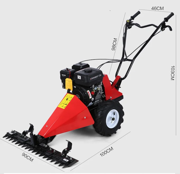 Gasoline 120 cm Long Blade Lawn Mower Hand Push Lawn Mower Household Lawn Mower