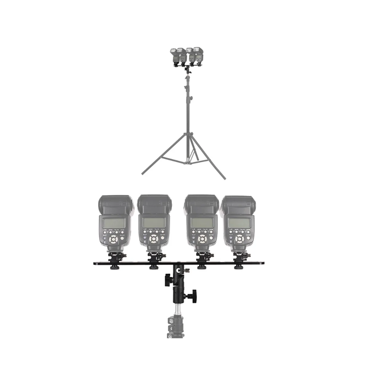 フラッシュベース フラッシュベースリフレクター フラッシュガイド 写真補助光スタンド 電話機 マルチポジション ライブストリーミング スライドスタンド,B