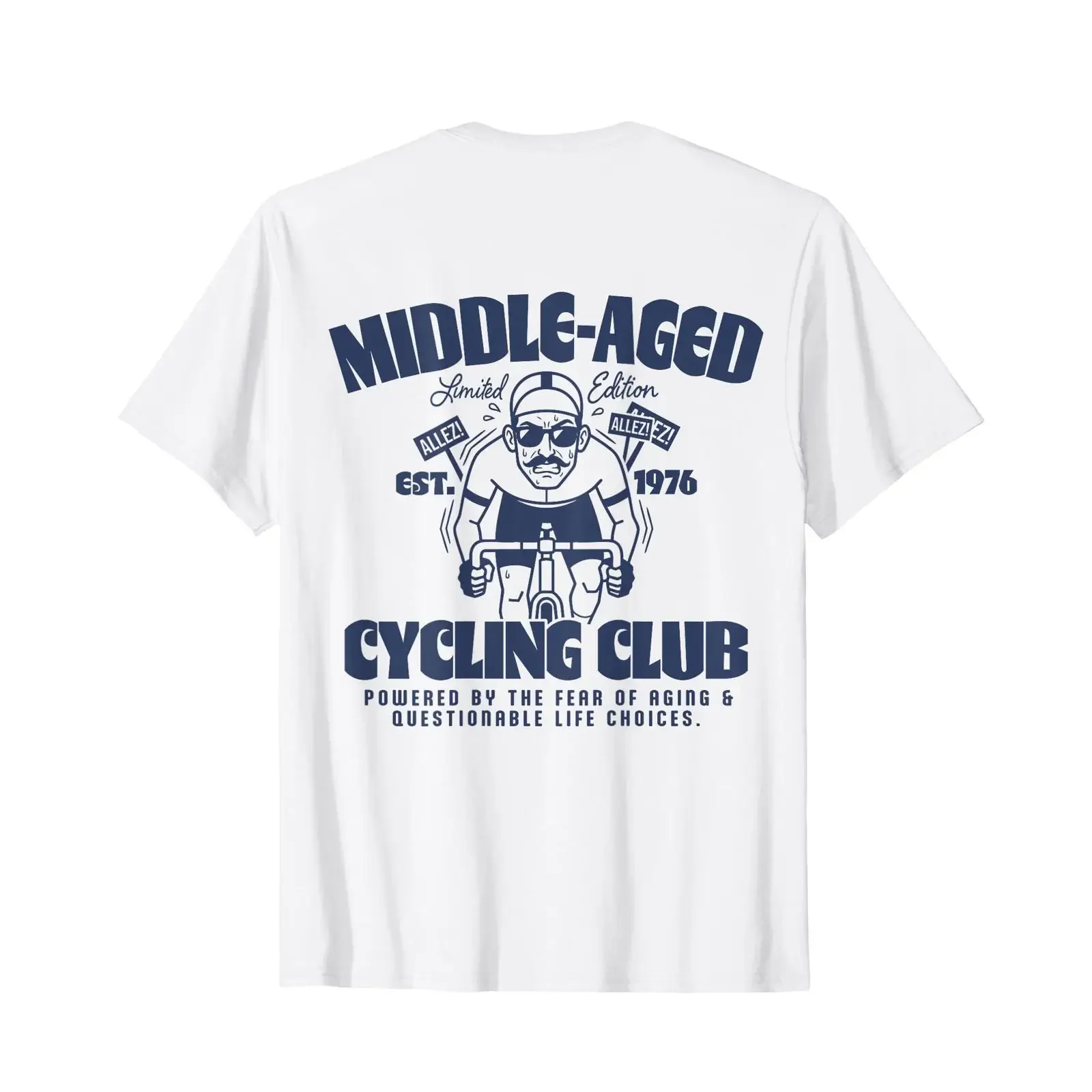 Middle Aged Cycling Club Rennrad Männer Radsport T Shirt vintage Washed Comfortable Unisex streetwear Stylish Stretched fashion