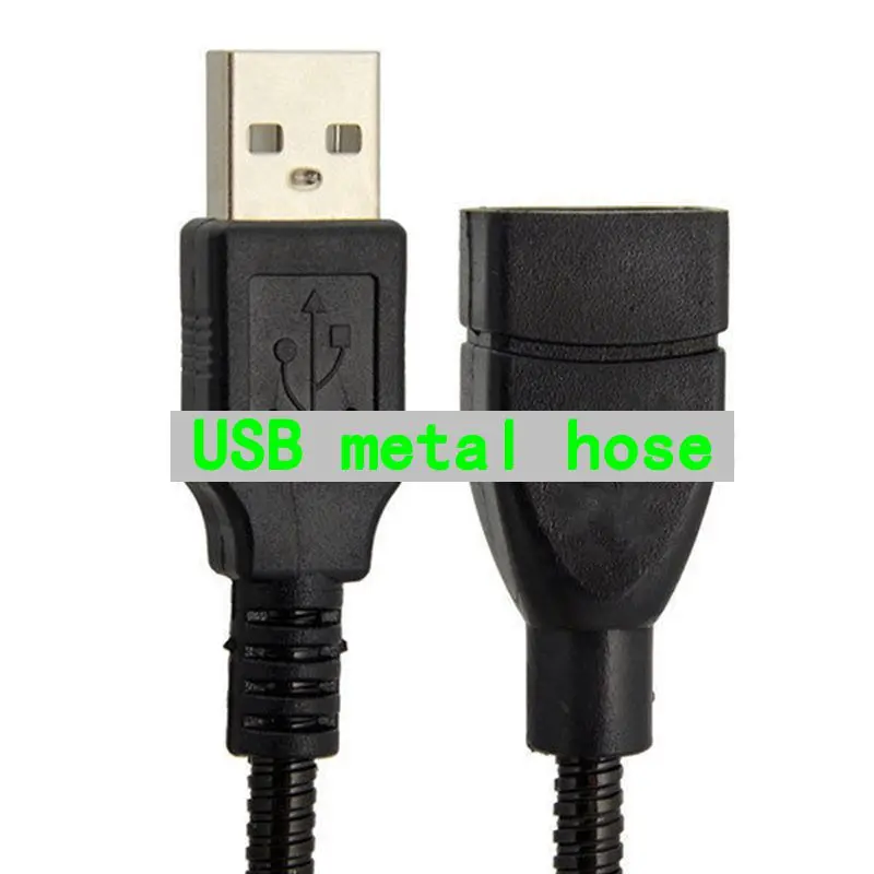 USB Fixed Extension Cable, Snake Tube, USB2.0 Bracket Cable, Rotating Metal Hose, Power Supply Male And Female Extension Cable