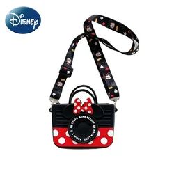 Disney-bolso de hombro de silicona de Mickey Mouse para niñas y niños, monedero para niños, bolso cruzado lateral de dibujos animados, Mini tamaño portátil