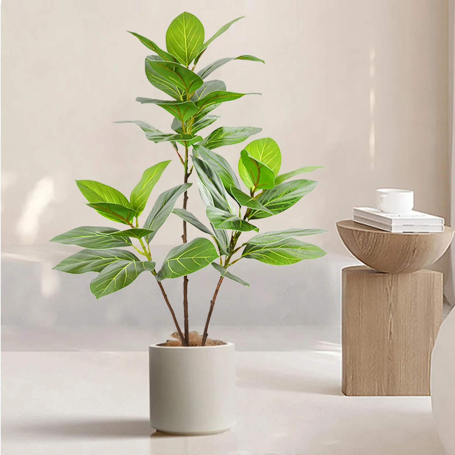 77–135 cm (53,1 Zoll) künstliche Geigenblätter, Ficus-Feigenpflanze für den Außenbereich, Hof, Garten, Balkon, Innenbereich, Heim- und Bürodekoration – Detail 18