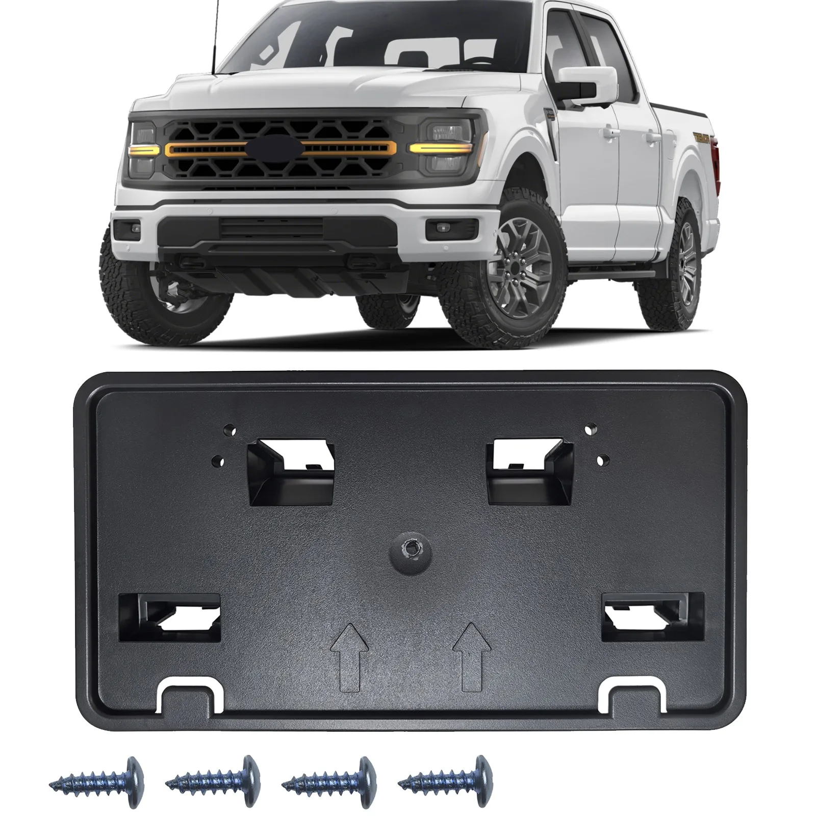 

For 2024-2025 Ford F-150 5.0L V8 Front License Plate Frame Holder Mount Bracket