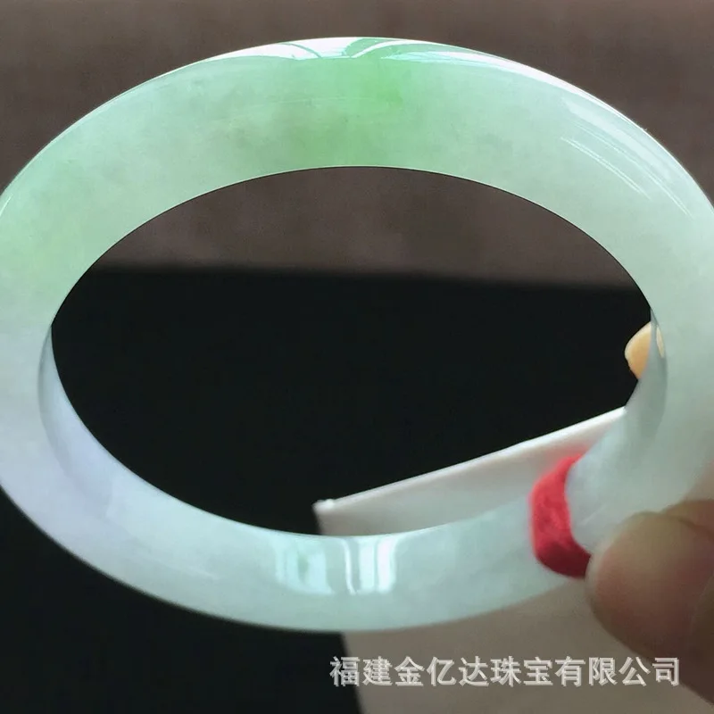 Myanmar Natural Emerald a Kind of Old Spring Color Jade Bracelet