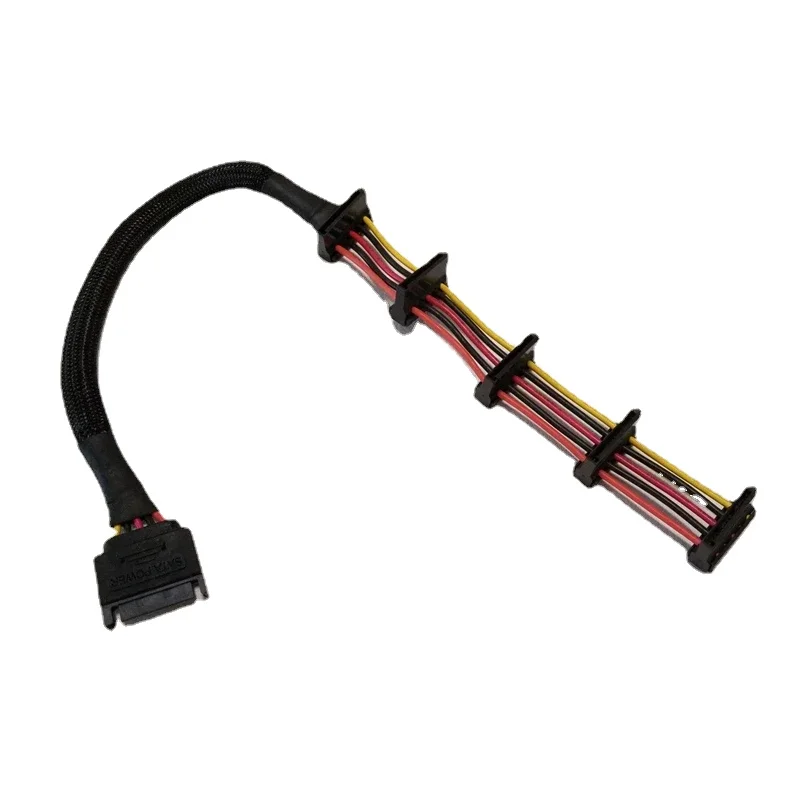 

Power Extension SATA Cable 15Pin 1 to 5 Splitter Hard Drive Assemble Wire 40cm