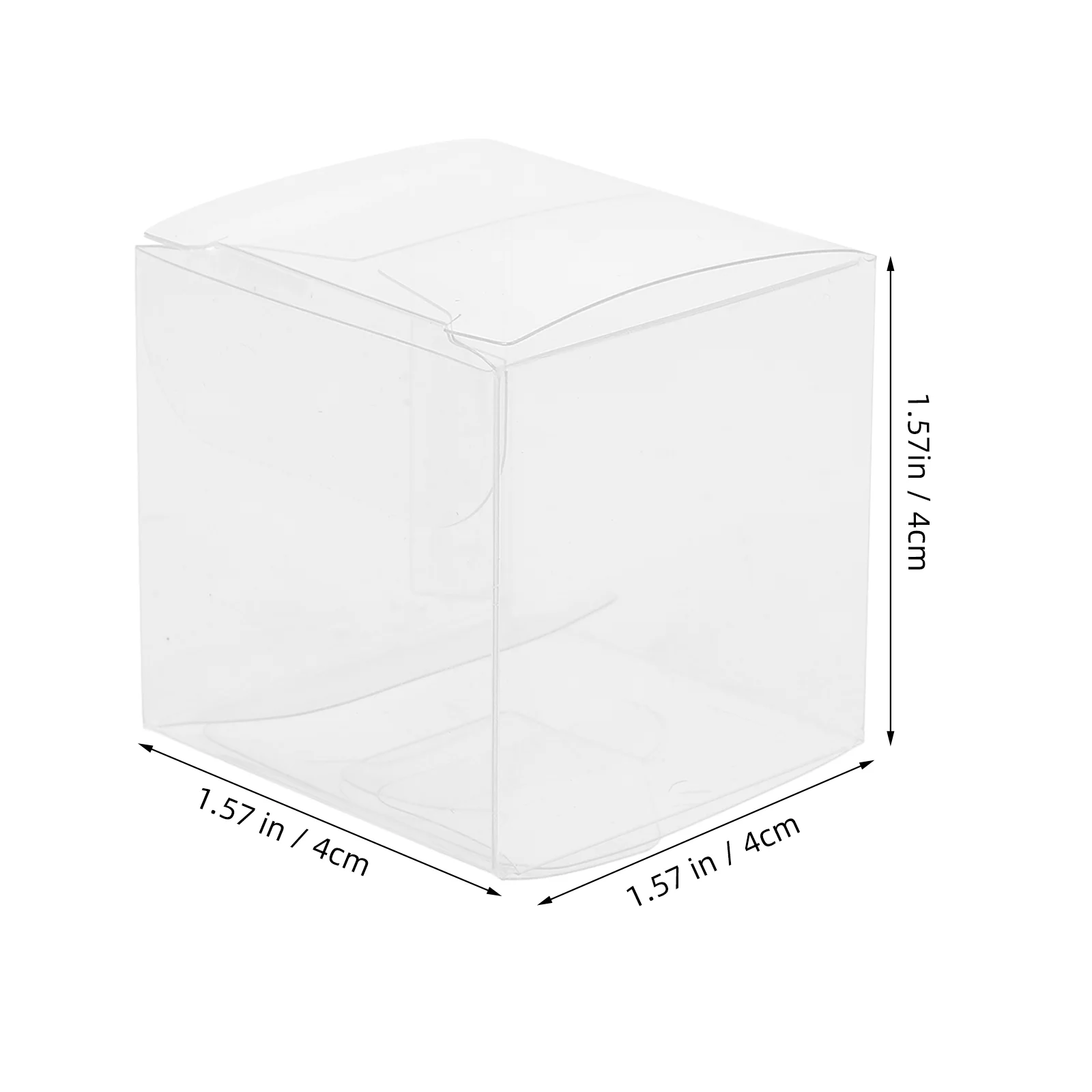 10pcs Transparent Cube Box Clear Candy Treat Box Plastic Gift Packing Box for Baby Shower Wedding Birthday Party - 10x10x10cm