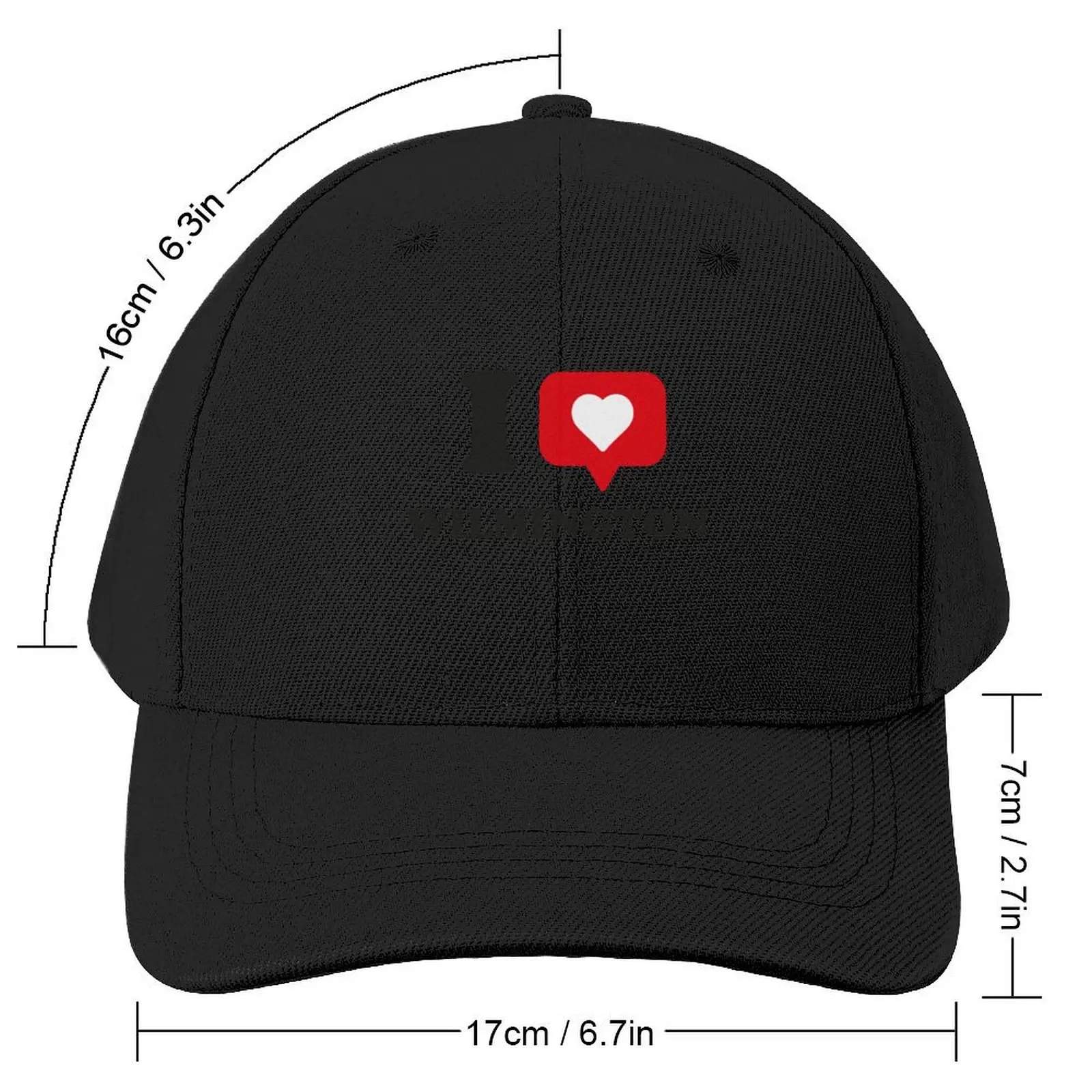 I Love Wilmington, I Heart Wilmington, Hometown Wilmington, Delaware Baseball Cap Golf Hat New In Hat Golf Cap Caps Women Men's