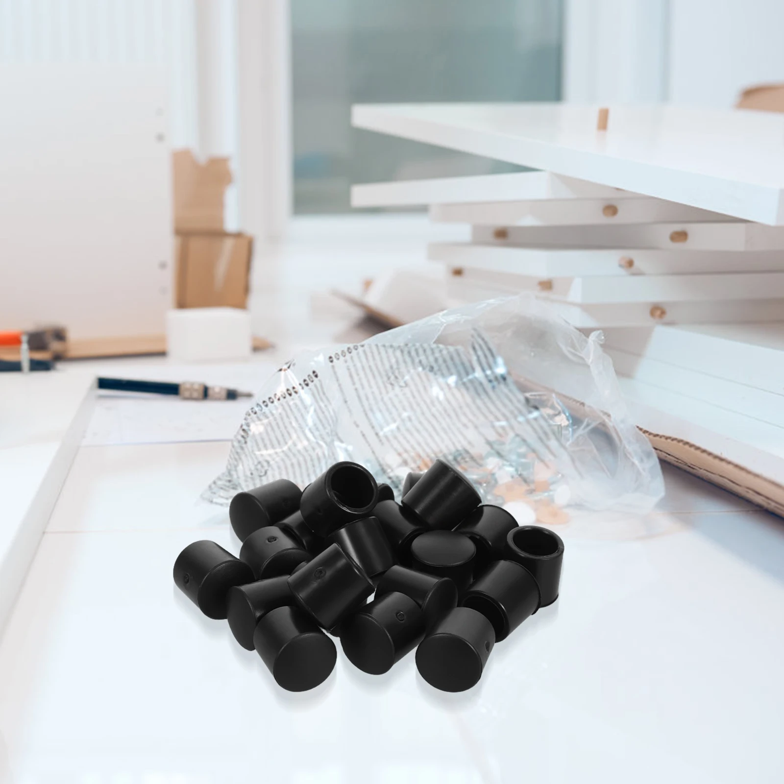 

20pcs Spring Stop Cover Black Plastic Replacement Tip End Caps Bumpers Wall Protection Door Stop Tips Sturdy Material
