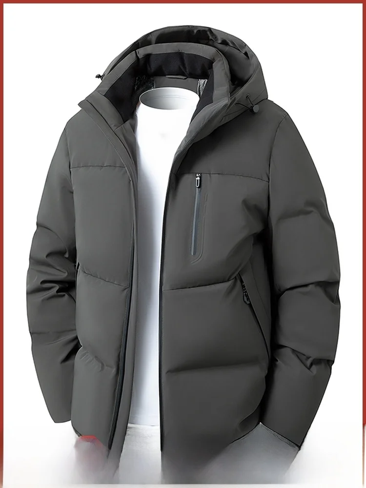 

Warmth Insulated Men's down Jaet Outerwear Winter New Arrival Outdoor Windproof Fce Lined Zipper Sle Casual Faion