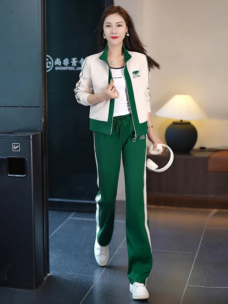 Spring and Autumn Fashion Casual Suit Women\'s 2023 New Korean Sportswear Loose Slim and Age Reducing Two Piece Set Tracksuit