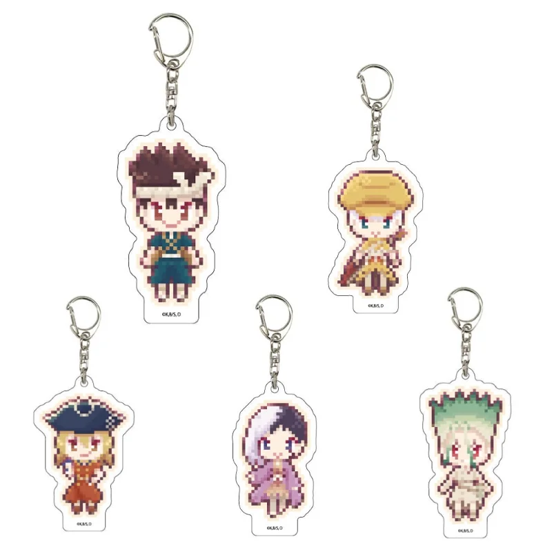 Hot sell Anime Peripheral Dr.Stone Ukyo Saionji Gen Cute and Sweet Asagiri Senku Ishigami Acrylic Keychain Pendant Ornamen Gift