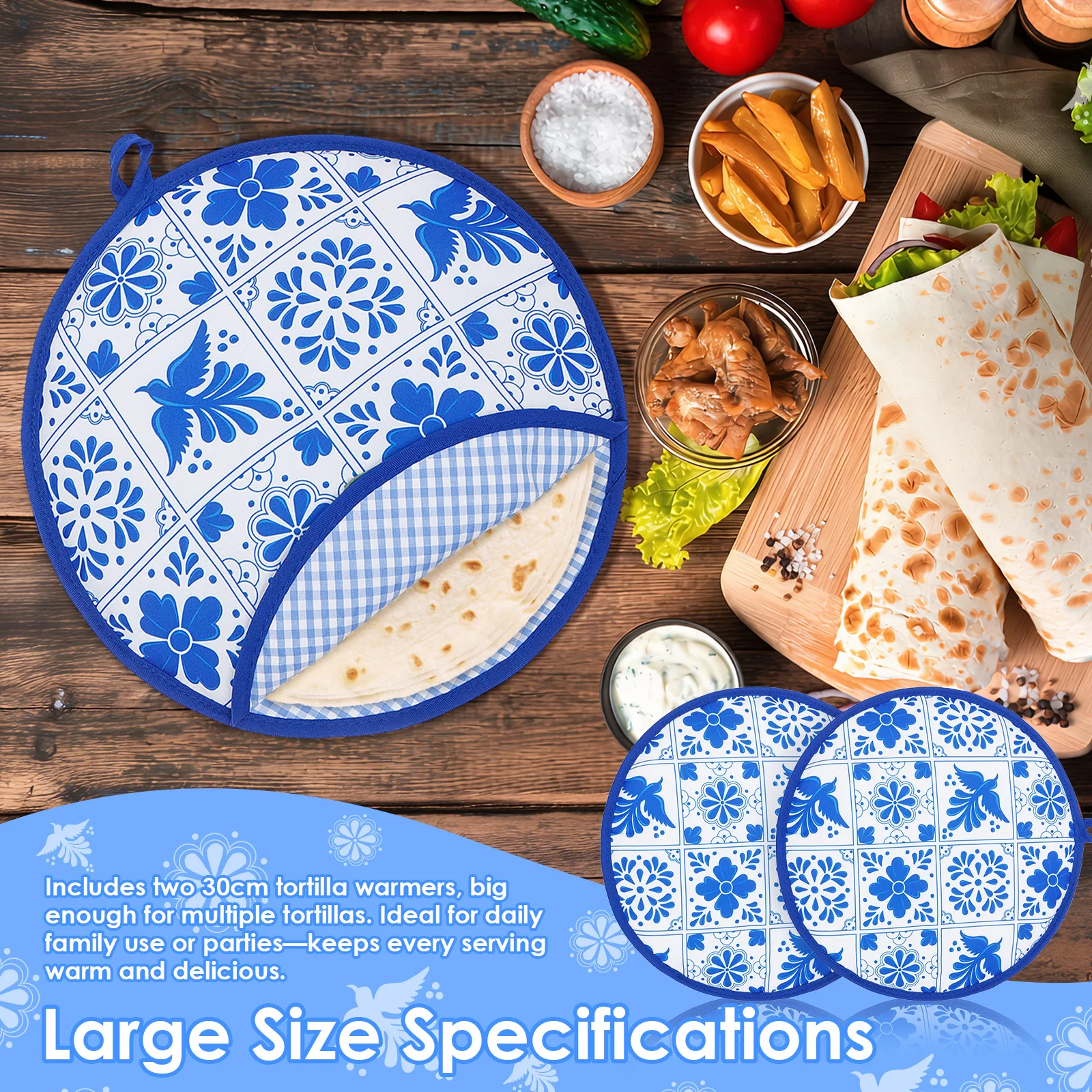 قطعتان من حقيبة تسخين التورتيل - مراجعة Tortilla Warmer Cloth وسعره